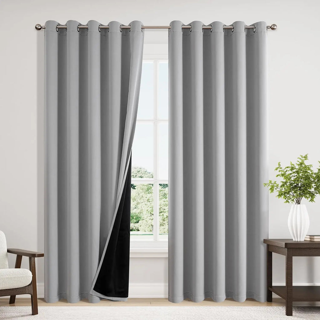 Rideau occultant thermique double couche