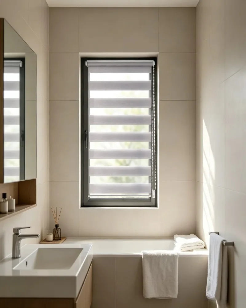 Store enrouleur jour nuit double tissu sans perçage, vue 14