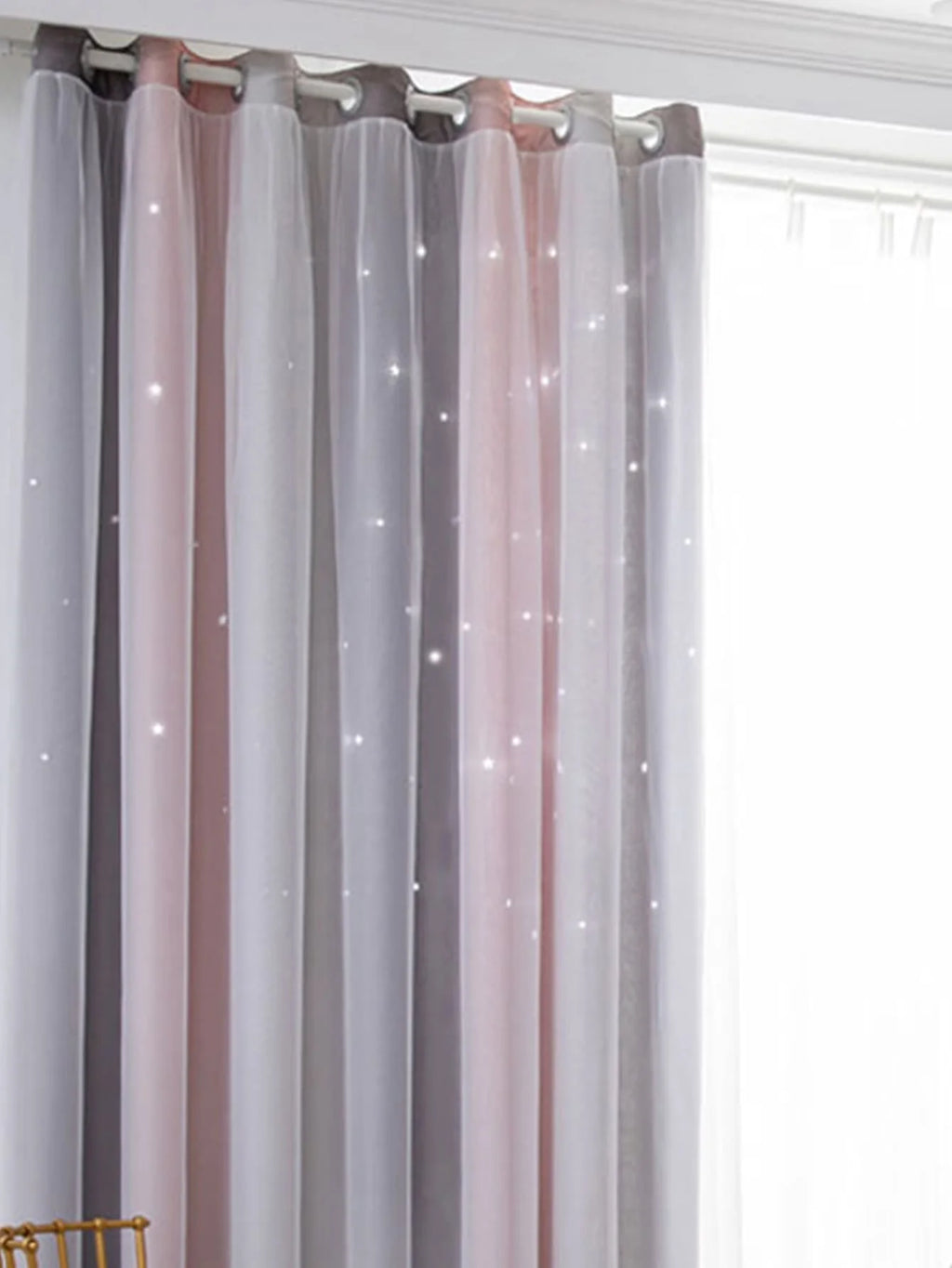 Rideau occultant chambre enfant étoiles, vue 6