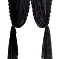 Voilage en dentelle florale noire