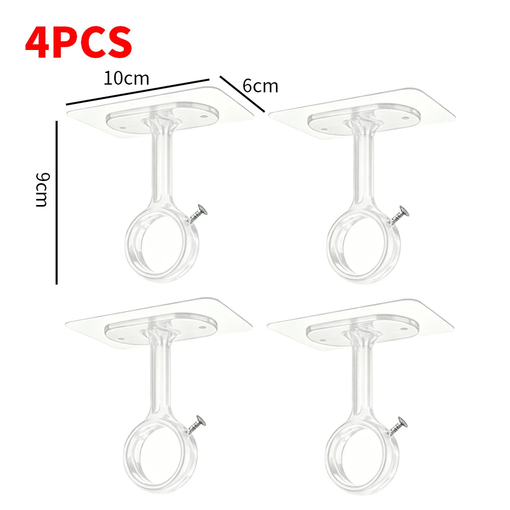 Support de tringle plafond ou mur, adhésif, 2 ou 4