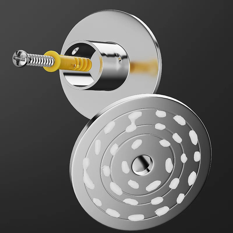 Tringle de douche d'angle en L, sans perçage