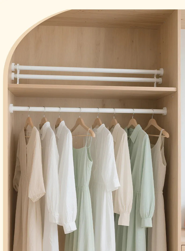 Tringle extensible inox, noire ou blanche, jusqu'à 260 cm