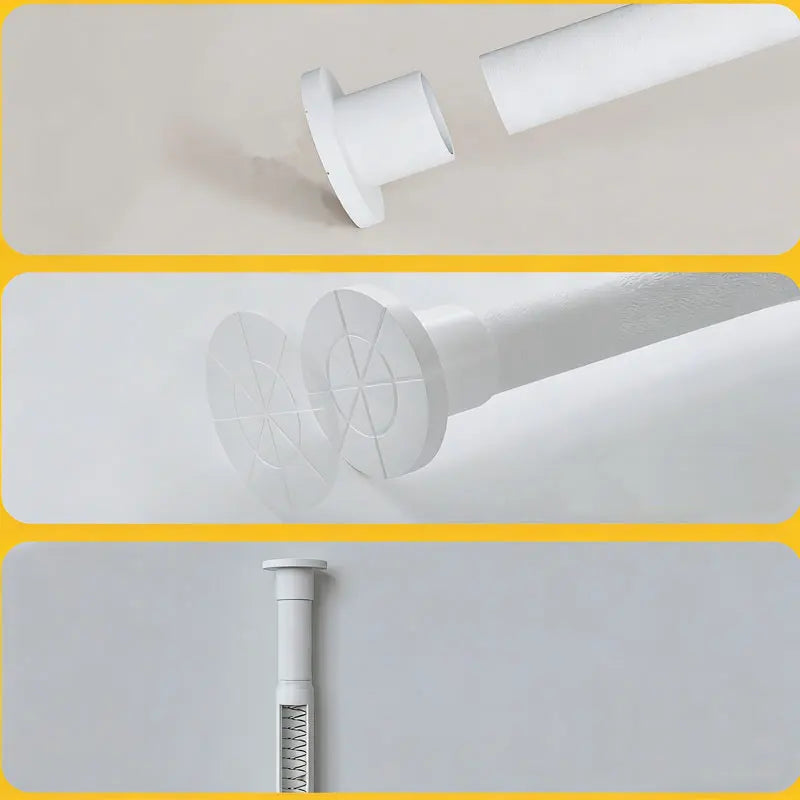 Tringle extensible inox, noire ou blanche, jusqu'à 260 cm