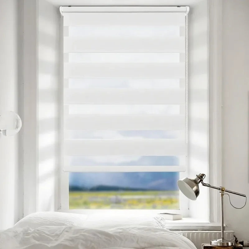 Store enrouleur jour nuit double tissu sans perçage, vue 3