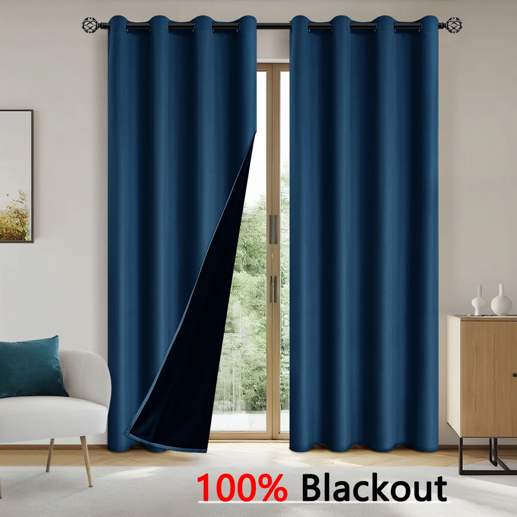 Rideaux occultants doublés, lot de 2, 10 coloris