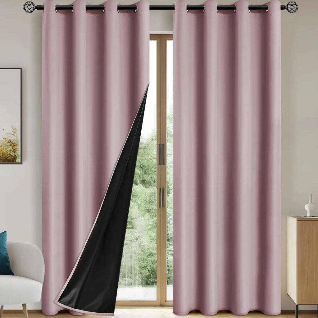 Rideaux occultants doublés, lot de 2, 10 coloris