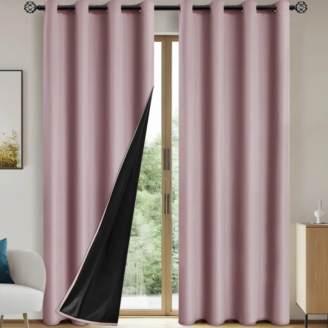Rideaux occultants doublés, lot de 2, 10 coloris