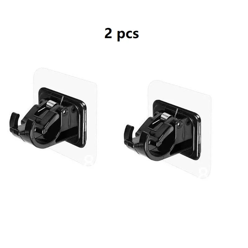 Supports de tringle adhésifs ouverts, transparents ou noirs