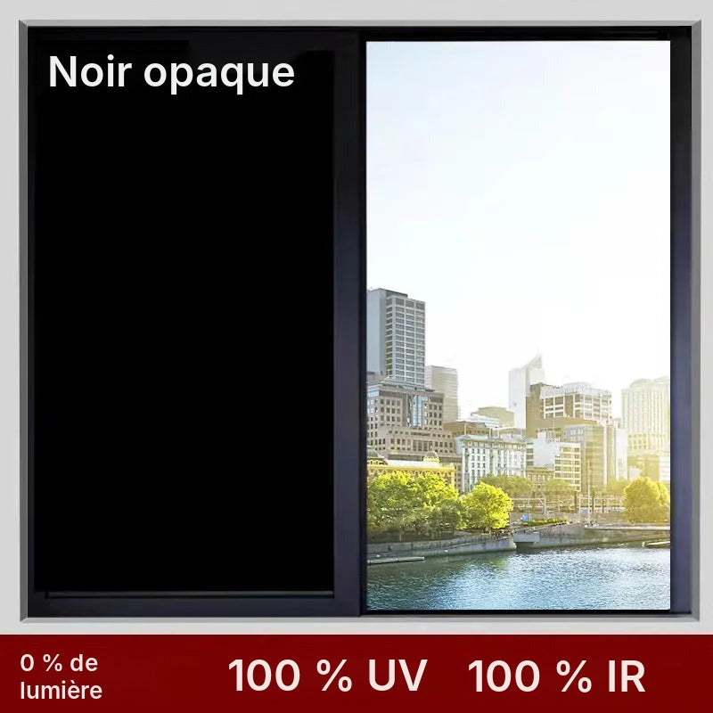 Film noir opaque adhésif grand format, 0 % de lumière