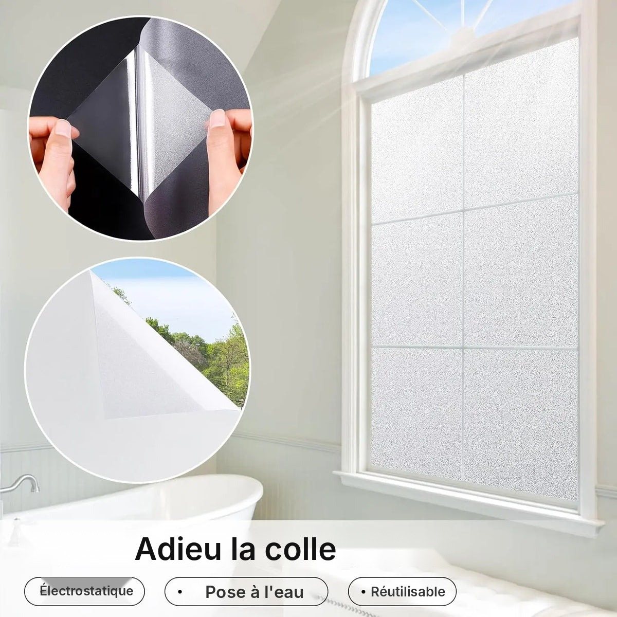 Film vitrail dépoli décoratif pour vitre, vue 6