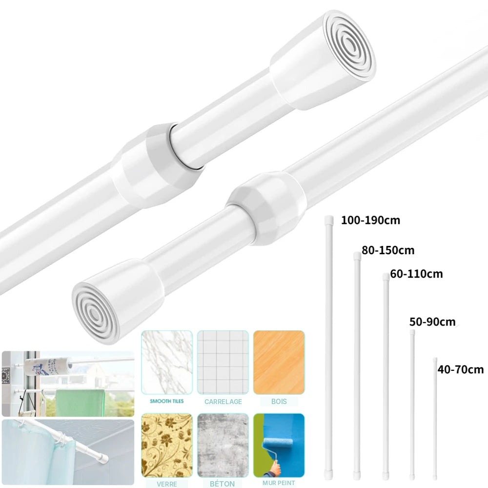 Tringle extensible à ressort sans perçage 40 à 150 cm, vue 6