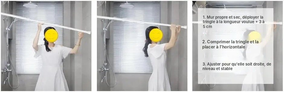 Tringle extensible à ressort sans perçage 40 à 150 cm, vue 11