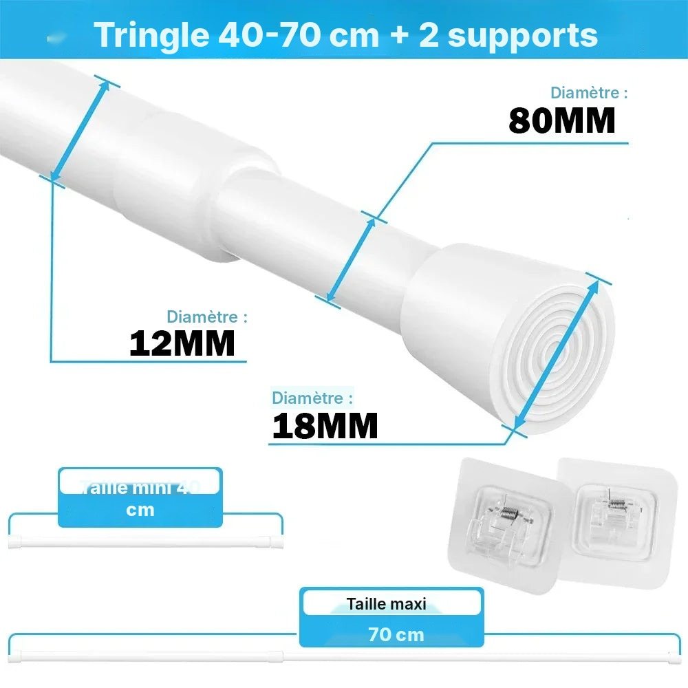Tringle à ressort sans perçage 40 à 280 cm, vue 22