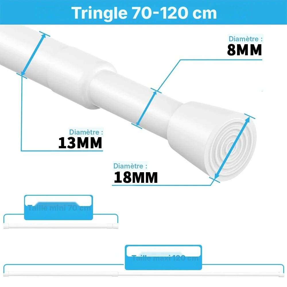 Tringle à ressort sans perçage 40 à 280 cm, vue 23