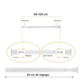 Tringle extensible acier renforcée 80 à 240 cm, vue 15