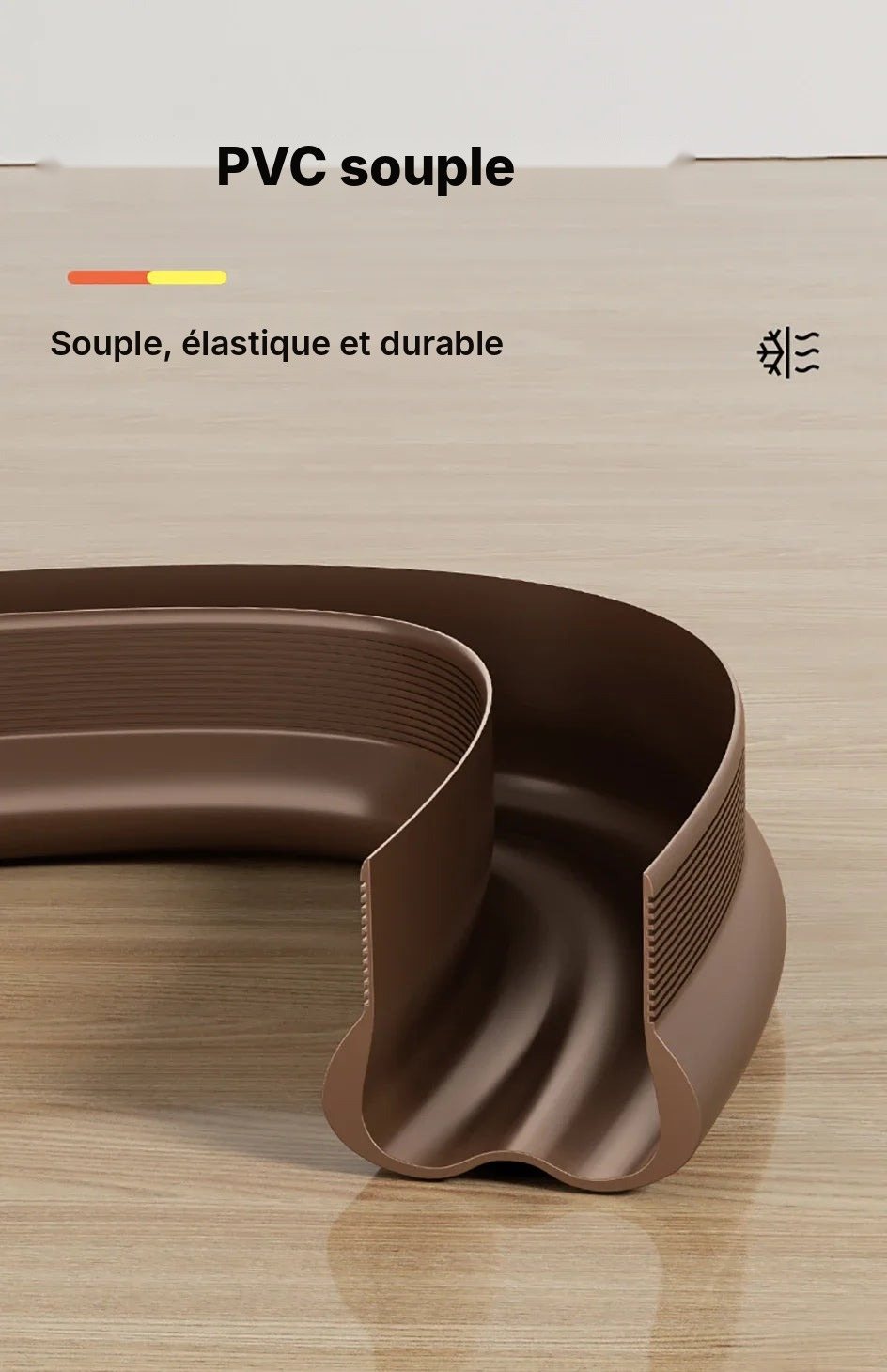 Bas de porte isolant adhésif anti-courant d'air, vue 14