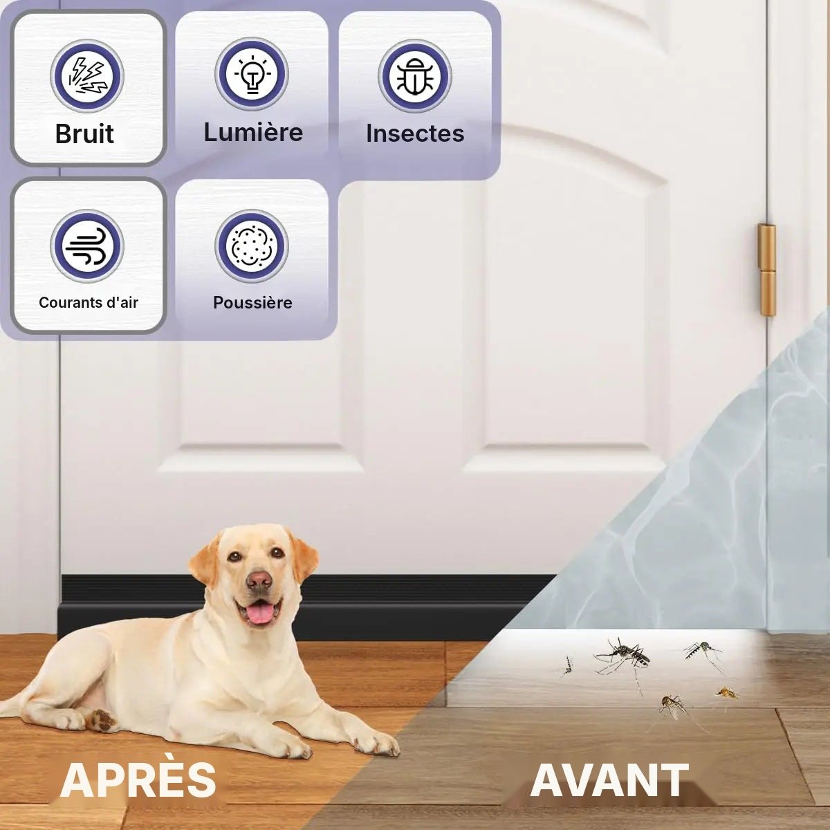 Boudin de porte double anti-froid, vue 5