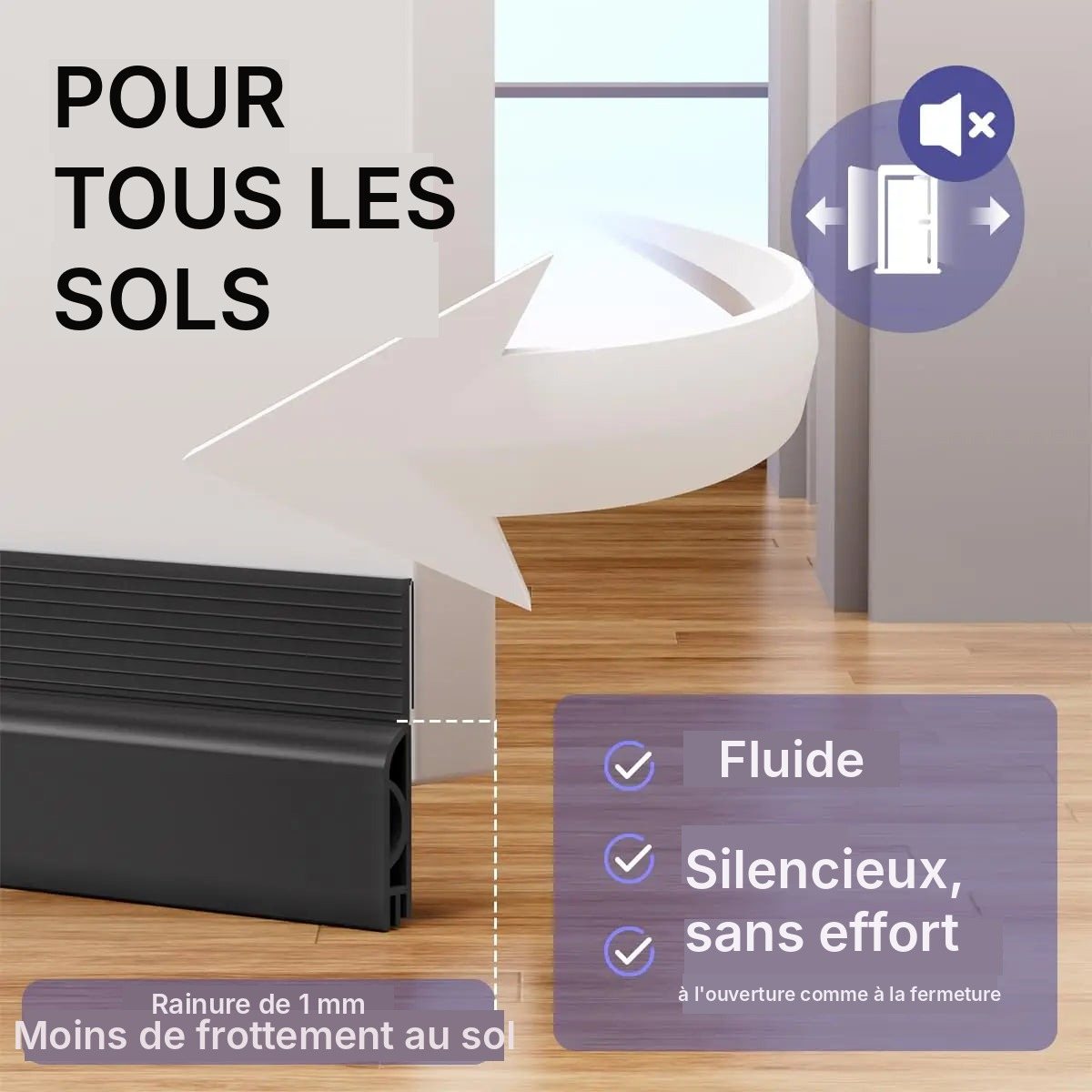 Boudin de porte double anti-froid, vue 6