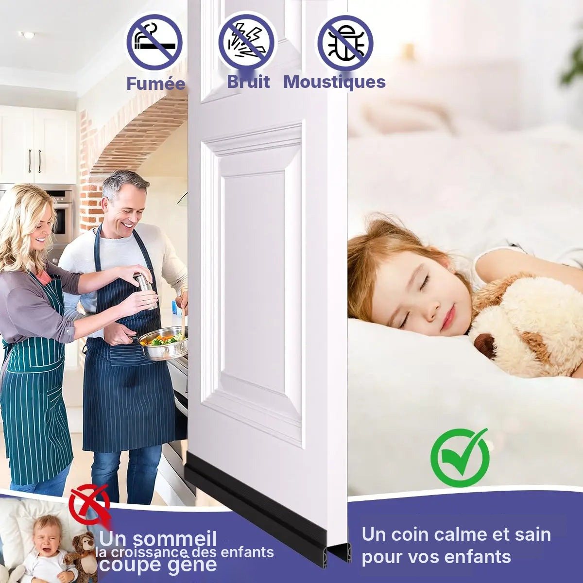 Boudin de porte double anti-froid, vue 2