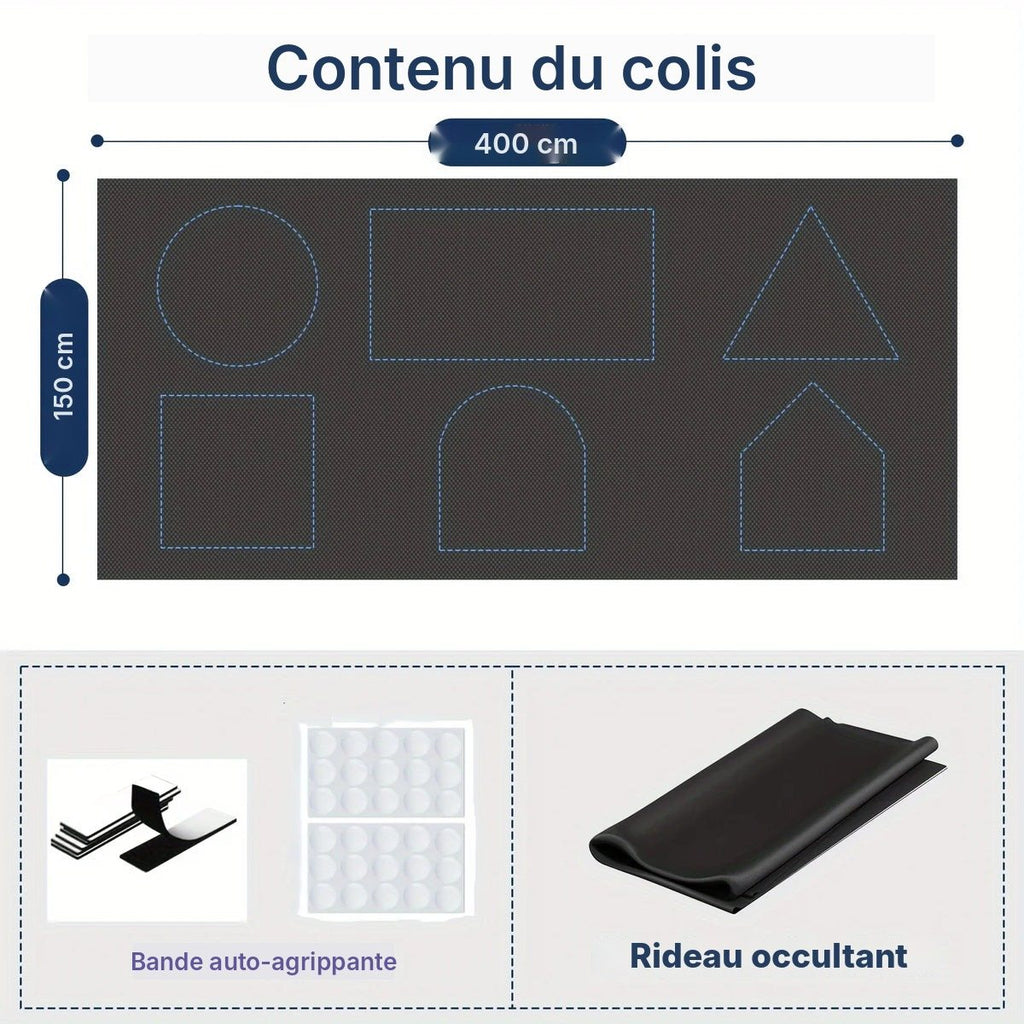 Toile occultante noire à découper, vue 6
