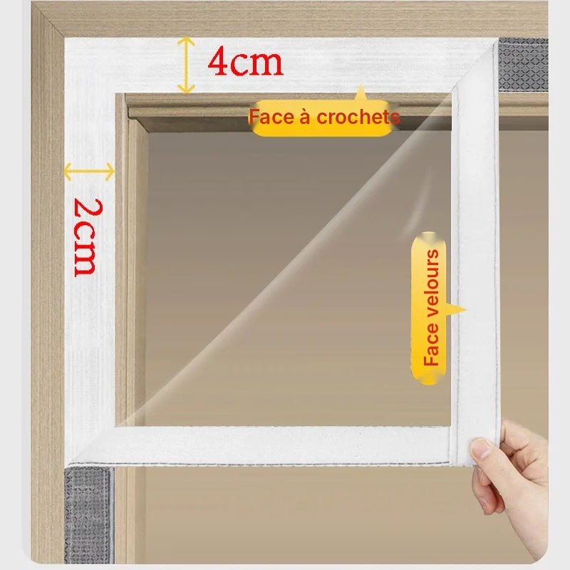 Rideau isolant porte d'entrée transparent magnétique, vue 4