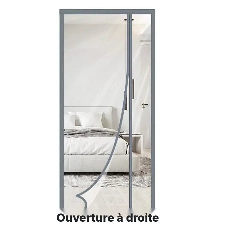 Rideau isolant porte d'entrée transparent magnétique, vue 5