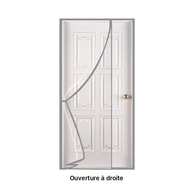 Rideau isolant porte d'entrée transparent magnétique, vue 17