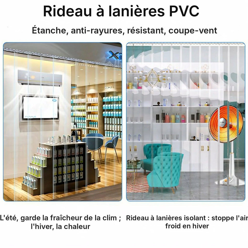Rideau à lanières PVC isolant, vue 12