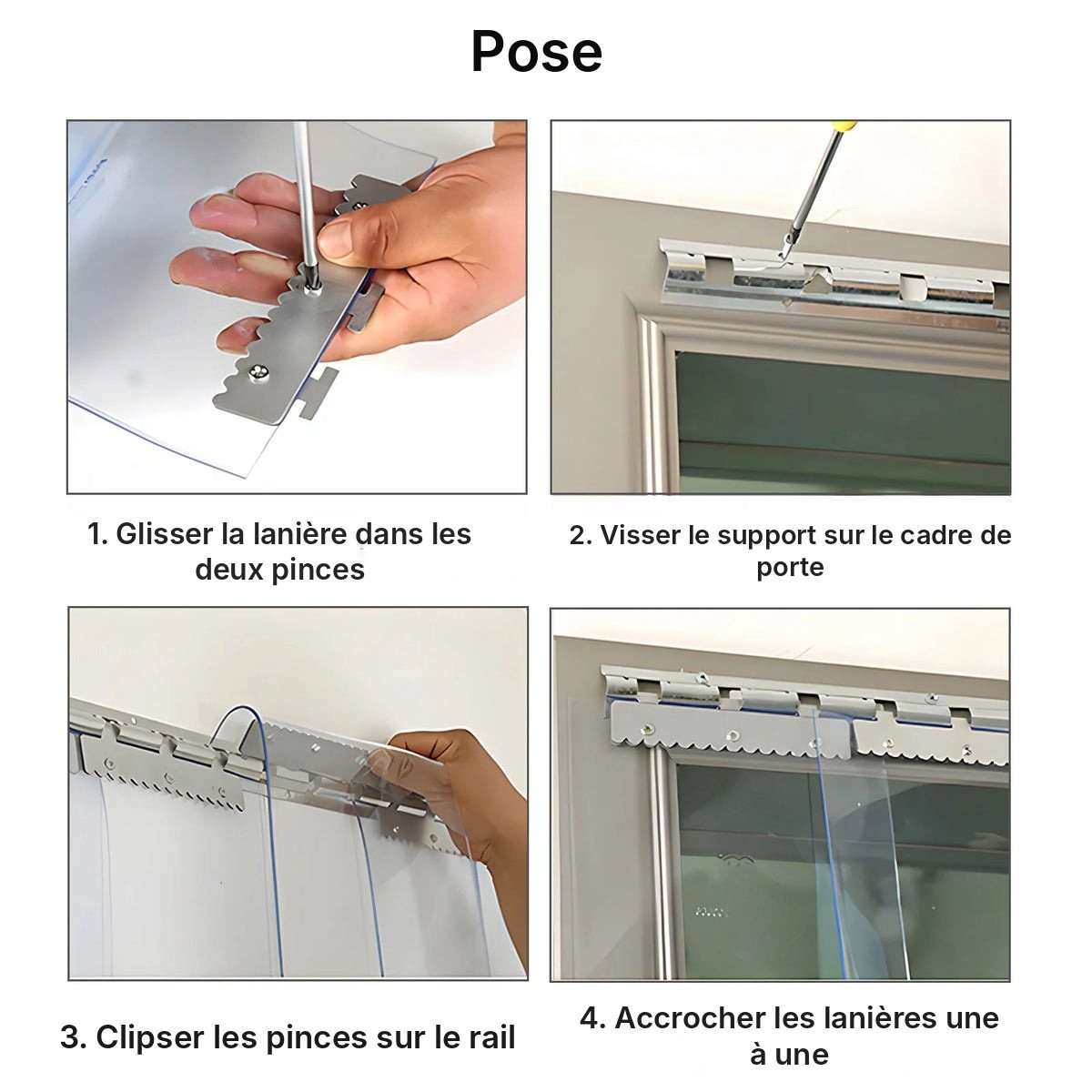 Rideau à lanières PVC isolant, vue 13