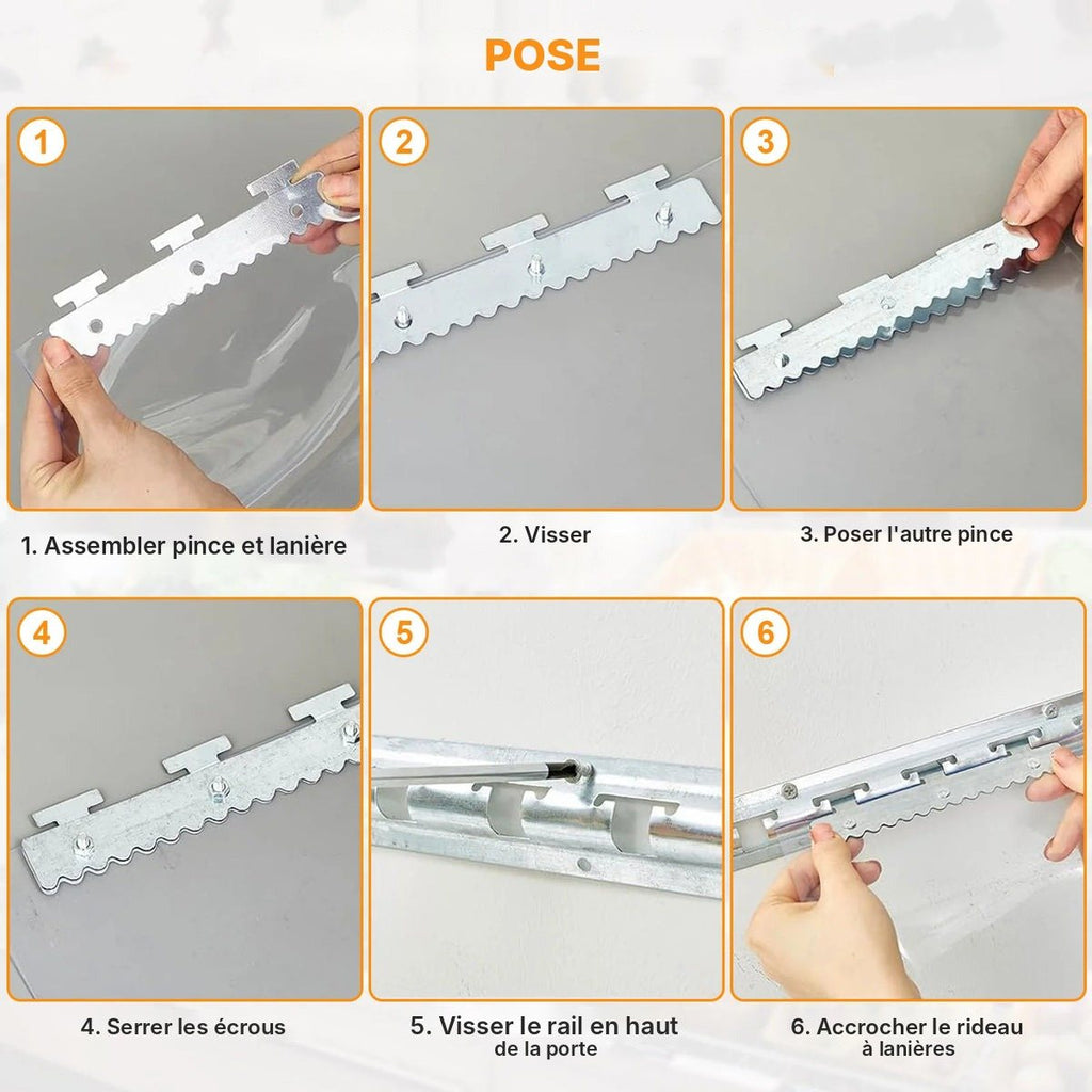 Rideau à lanières PVC isolant, vue 35