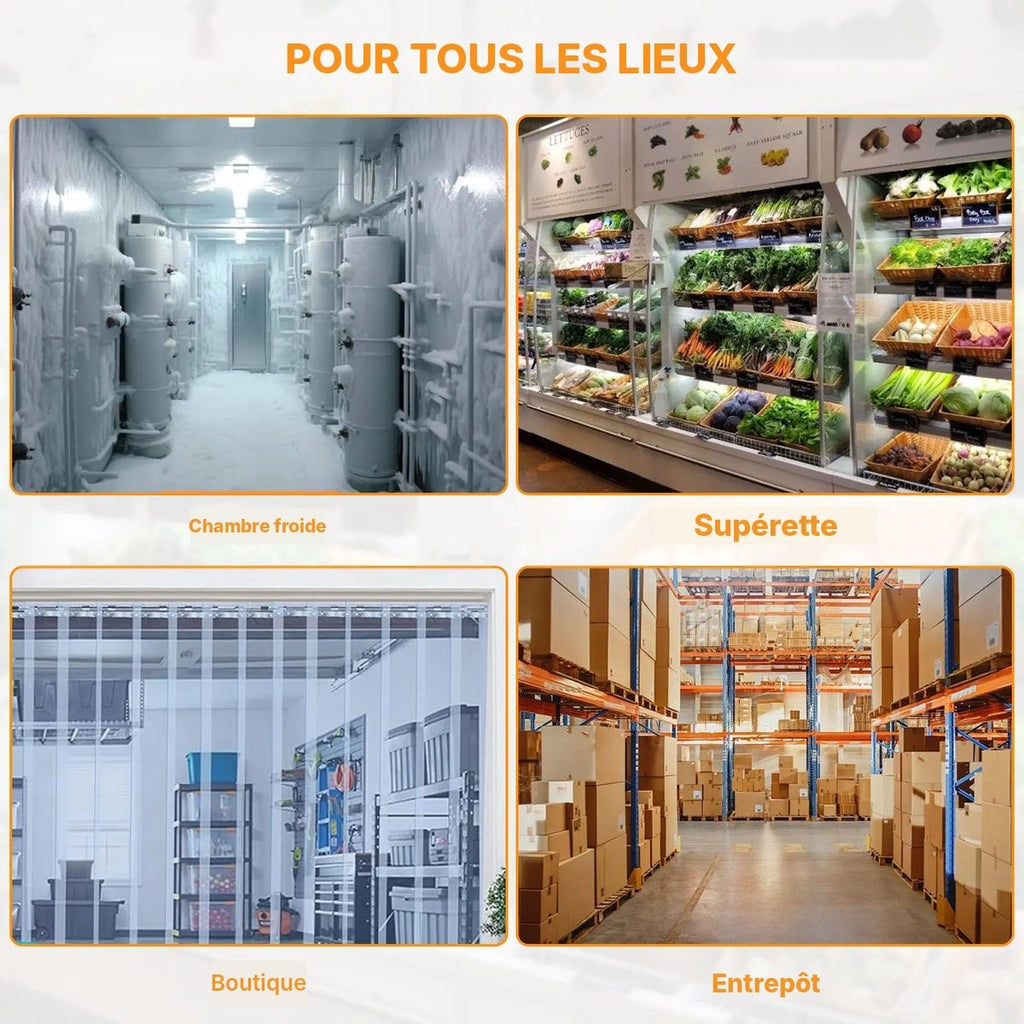 Rideau à lanières PVC isolant, vue 15