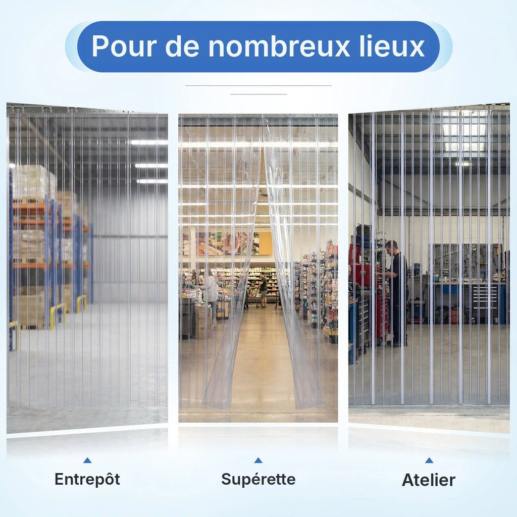 Rideau à lanières PVC isolant, vue 26