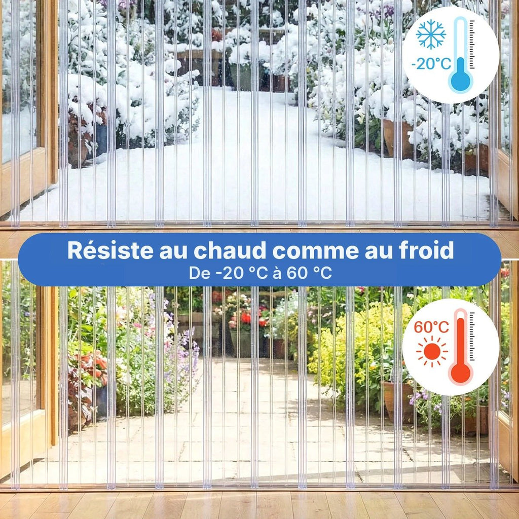Rideau à lanières PVC isolant