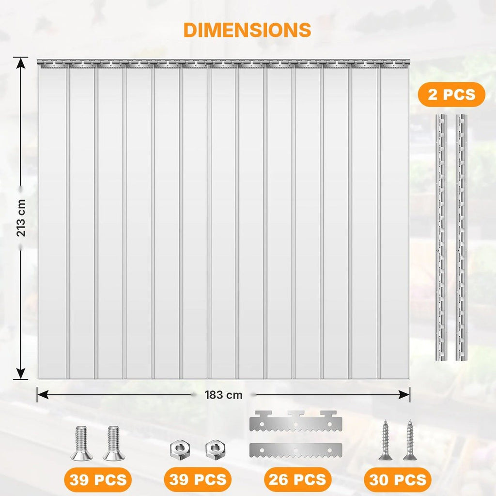 Rideau à lanières PVC isolant, vue 40