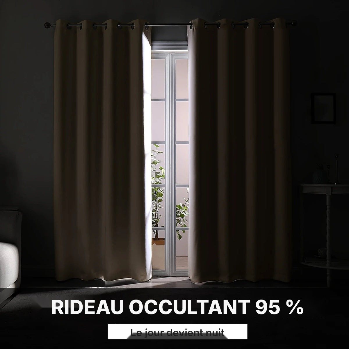 Rideau thermique doublé coton, vue 5