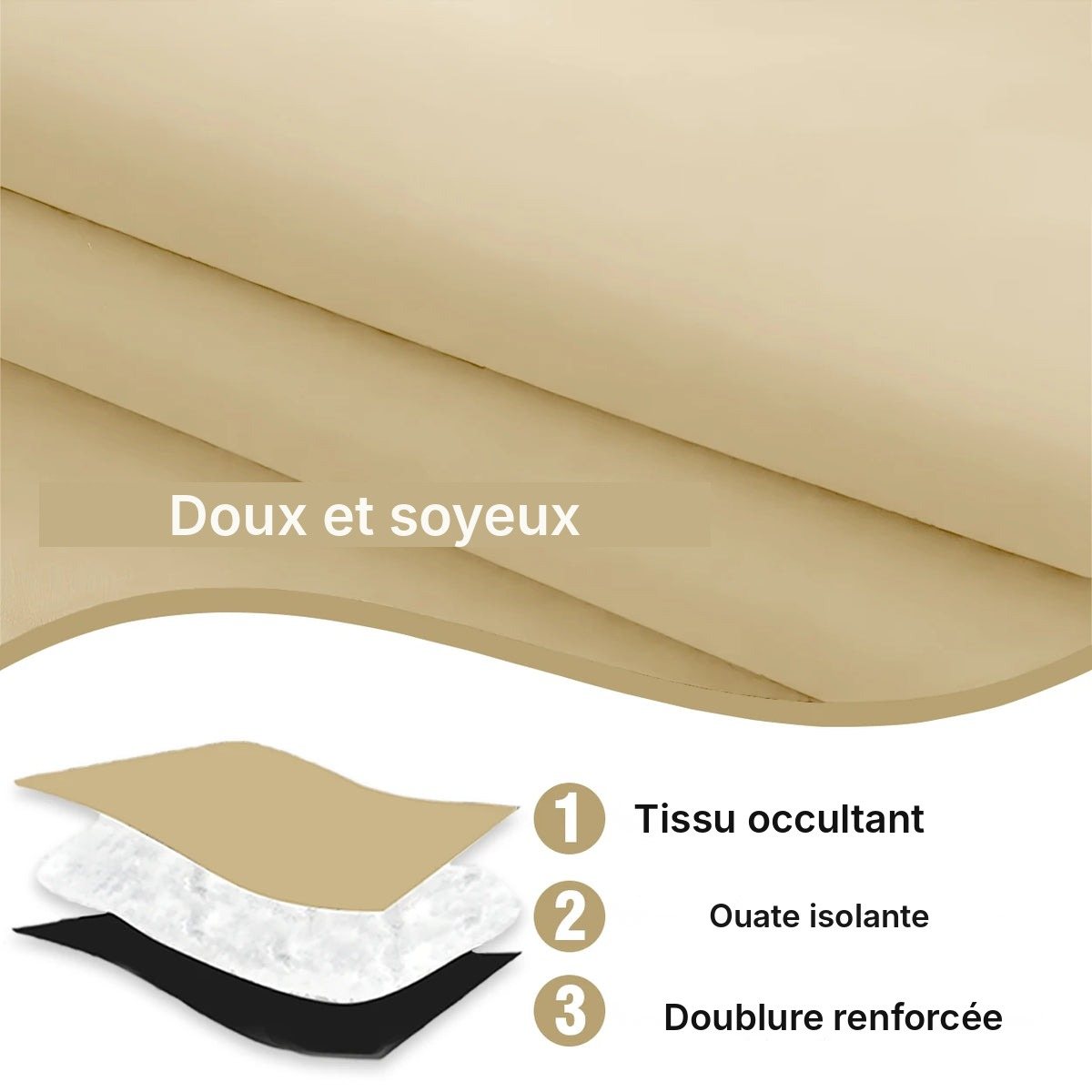 Rideau thermique doublé coton, vue 12