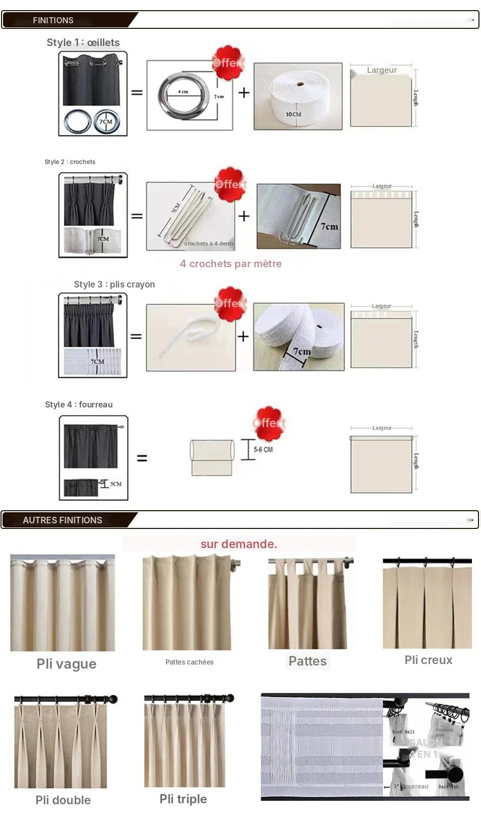 Rideau occultant 100 % doublure isolante, vue 11
