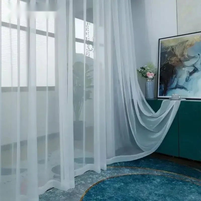 Voilage blanc transparent grandes dimensions, vue 7