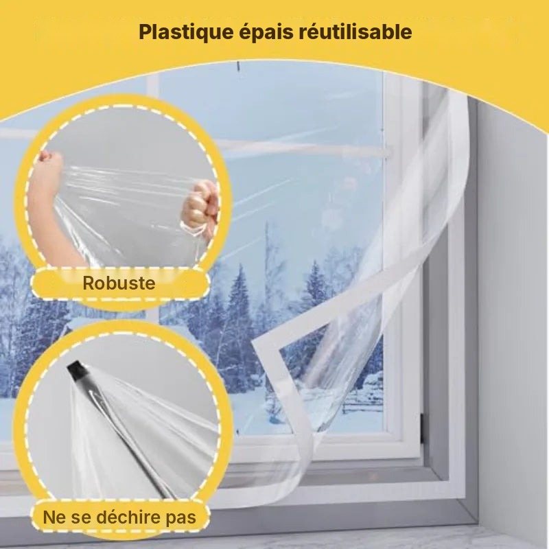 Film isolant fenêtre transparent à fixation auto-agrippante, vue 6