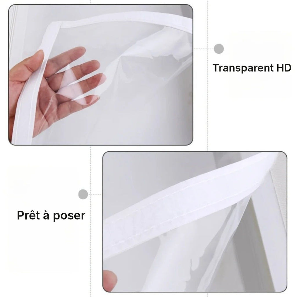 Film isolant fenêtre transparent à fixation auto-agrippante, vue 12