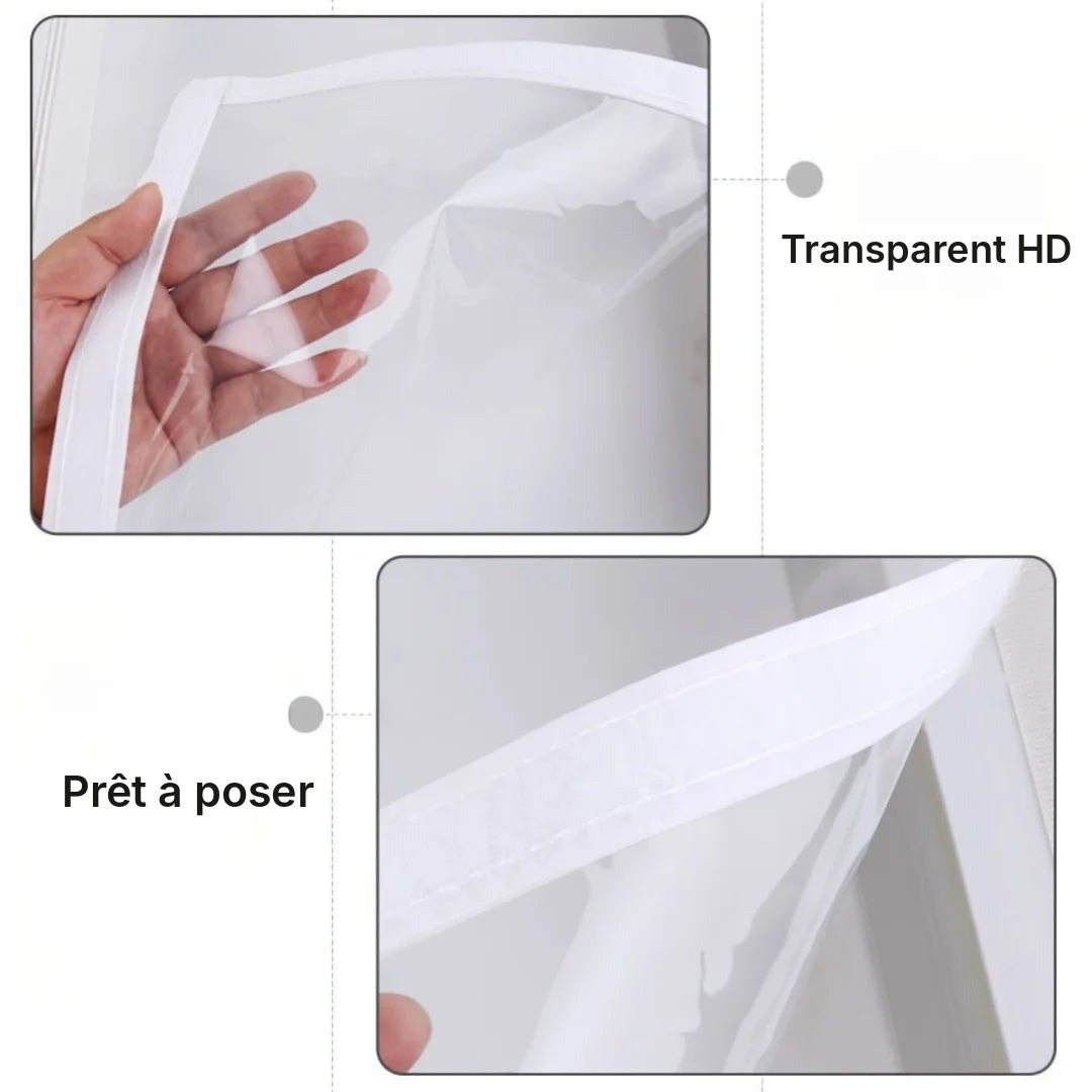 Film isolant fenêtre transparent à fixation auto-agrippante, vue 12