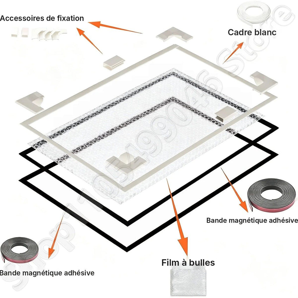 Film isolant magnétique amovible pour fenêtre, vue 12