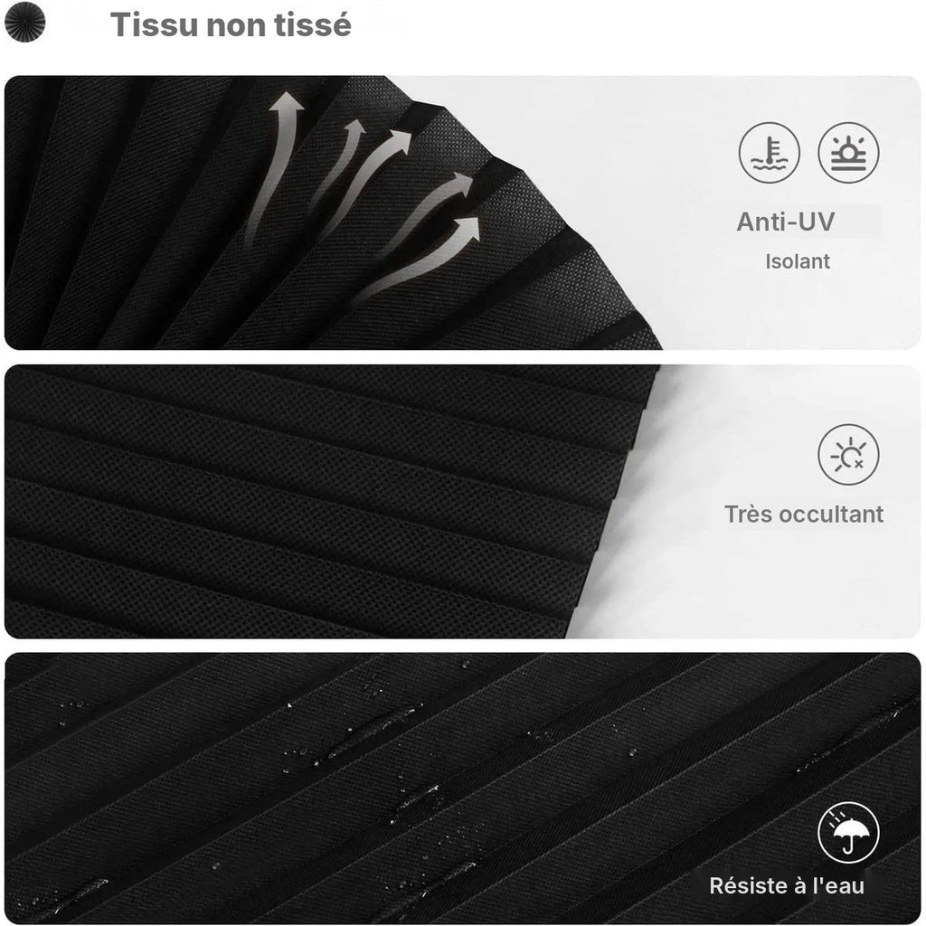 Store plissé sans perçage en tissu, vue 6