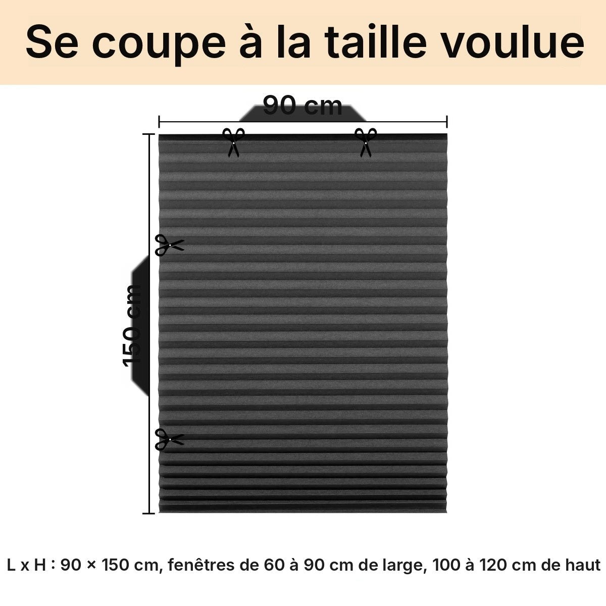 Store plissé occultant sans fil, vue 9