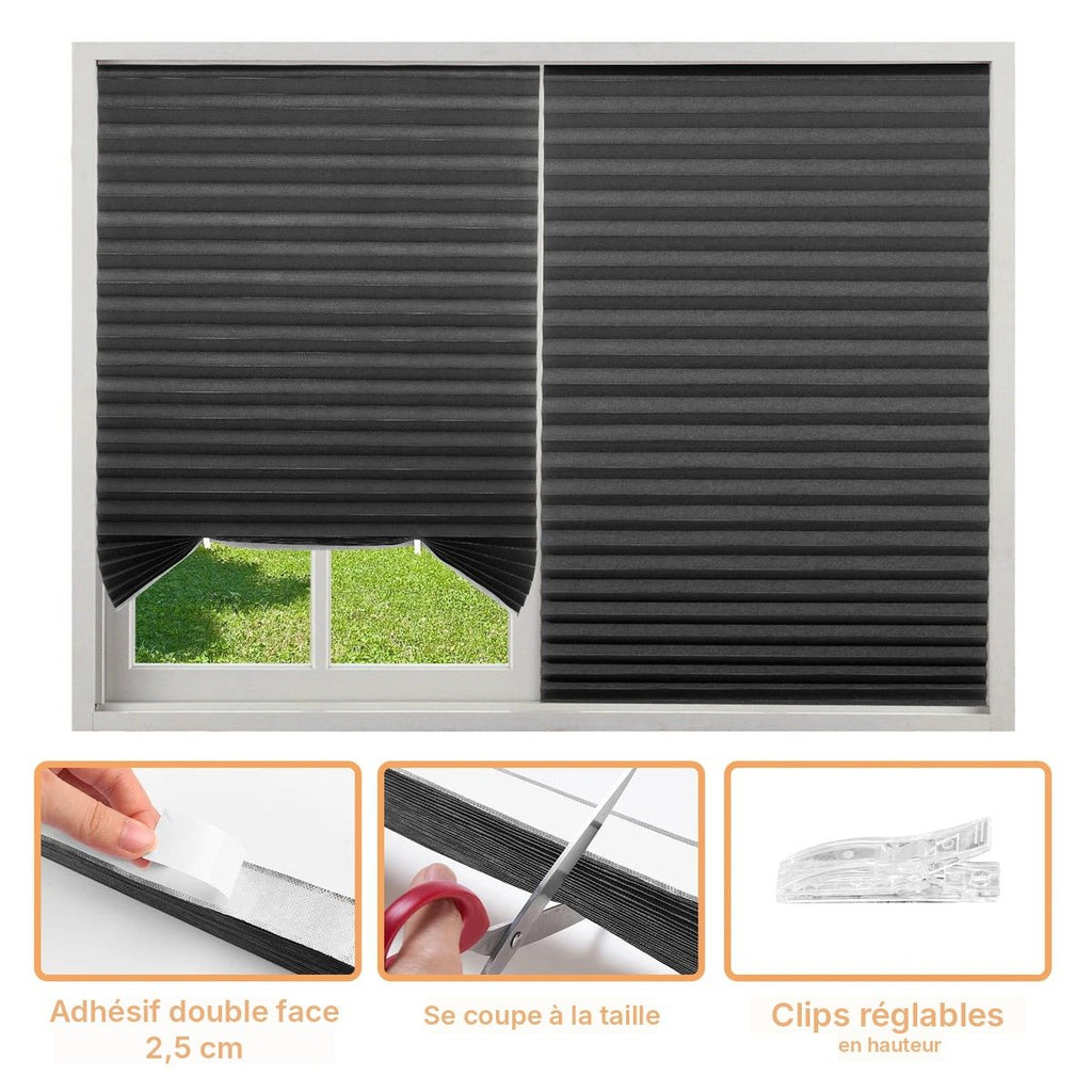 Store plissé adhésif grande hauteur 150 ou 180 cm, vue 5