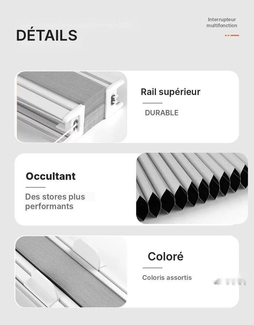 Store alvéolaire jour nuit sans fil, vue 4