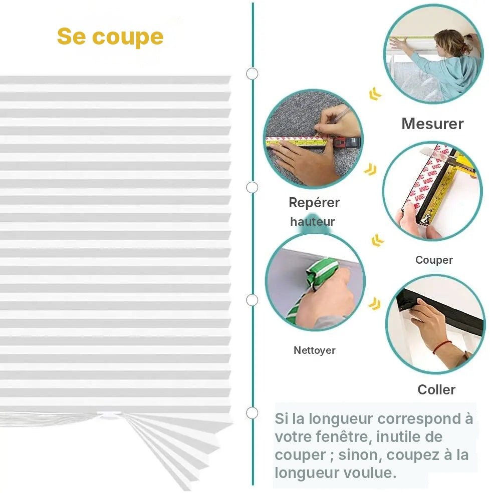 Store plissé adhésif à découper, vue 6