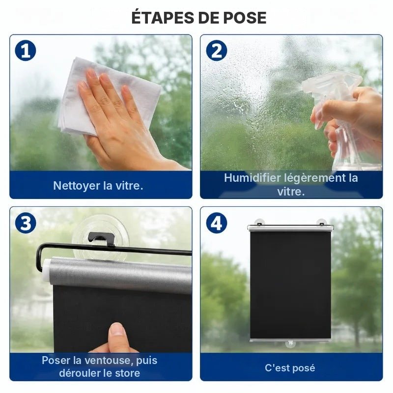Lot de 2 stores occultants à ventouses, vue 8