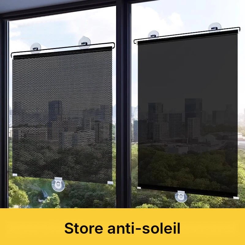 Store enrouleur rétractable à ventouses, vue 3